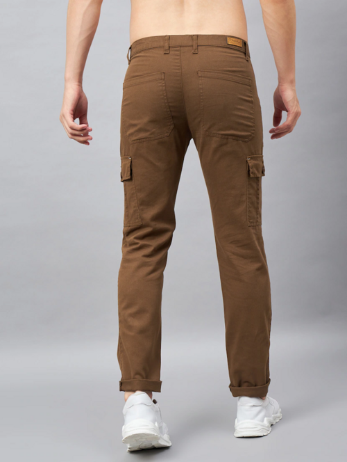 Men’s Cotton Cargo Pants (Color brown) (Size 32)